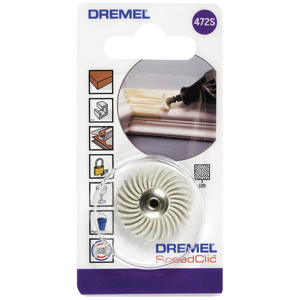 Dremel 2615S472JA SpeedClic Fine Abrasive Brush Graining 120 3.2mm