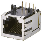 EDAC A00-108-220-450 Modular Panel Jack 1-Port 8P8C Black Vertical