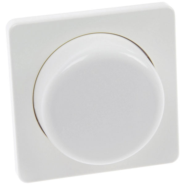 Ehmann 9081x0100 Dimmer Cover White Adjusts LUMEO DOMUS 50x50 mm Plate
