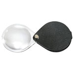 Eschenbach 1752160 Leather Hand Magnifier 3.5x Dia60mm Red Pocket-Sized