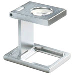 Eschenbach 1255 Linen Tester Magnifier 10x 14.6mm Silver Chrome Brass