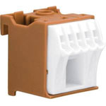 Hager KN06P Terminal Block Brown/White 6-Pin 63A 230V Quick Connect