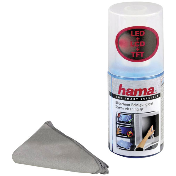 Hama 00078302 Screen Cleaning Gel 200ml Includes Cloth for LCD/TFT