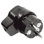 Kalthoff 919171 Safety L-shape Mains Plug Rubber 250V Black IP44