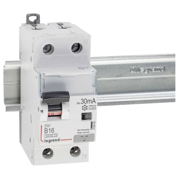 Legrand 410965 DX3 RCBO 16A 0.03A 230V 1P+N Type A 6kA Impact-Resi...
