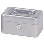 Maul 18280 Cash Box Secure Steel Lockable W152 H81 D125 mm Silver