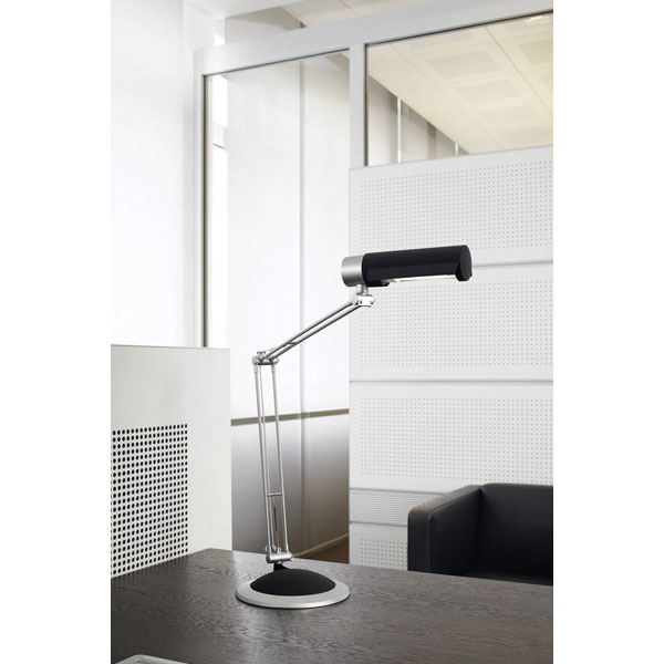 Maul 8215095 Energy Saving Desk Lamp Silver/Black 20W Clamp/Base