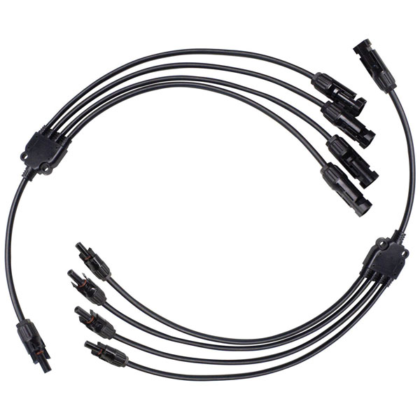 Phaesun 600288 QuickClip4 Set 4in1 Y-connector Waterproof for PV M...