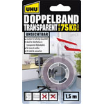 UHU 46820 Double-Sided Tape 1.5m x 19mm Strong Moisture Resistant