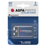 AgfaPhoto 6LR61 Battery Alkaline 9V Long Life for High Power Devices