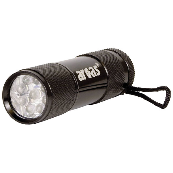 Arcas ARCAS 9LED Compact Aluminium Mini Torch 65g 9 LEDs Battery-P...