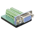 Delock 65170 VGA Socket Vertical 16 Pins Silver Non-Slip Pad 1 pc