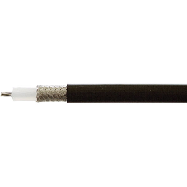 Huber+Suhner 22510015 Coaxial Cable 4.95mm RG58 C/U 50O Black Per ...