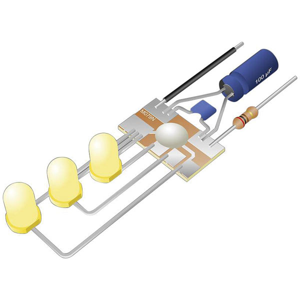 Kemo M079N Chaser light kit 3-6V DC LEDs not included, soldering r...