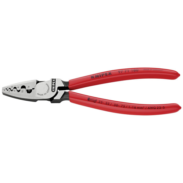 Knipex 977180SB Crimper Light Slim Crimping Tool 0.25-16mm² VDE Option