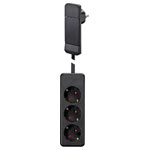 NVB 104551 Power Strip Black CEE Plug Removable Safe Multi-Socket