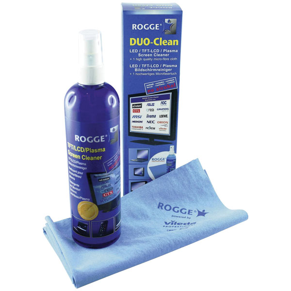 Rogge 10025 Duo-Clean Screen Cleaner 250ml, Microfibre Cloth, Anti...