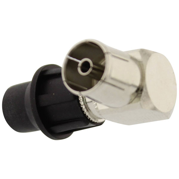Telecom Security KIF 90° Coax Socket Connector IEC, 7mm Cable, 1pc