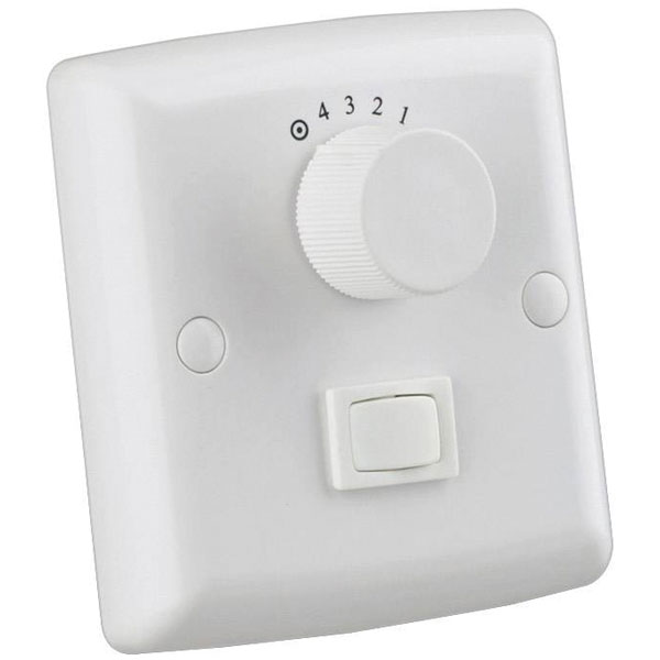 Westinghouse 78801 Ceiling Fan Wall Switch White 4 Settings with L...