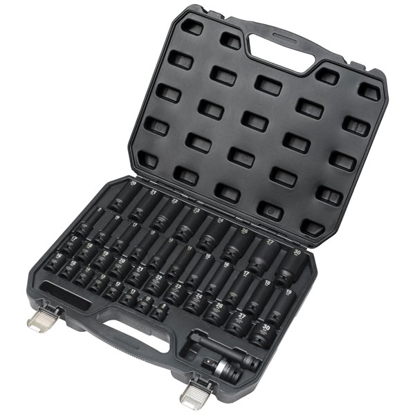 Draper 07106 Hi-TORQ® Impact Socket Set, 1/2" Sq. Dr. (40 Piece)