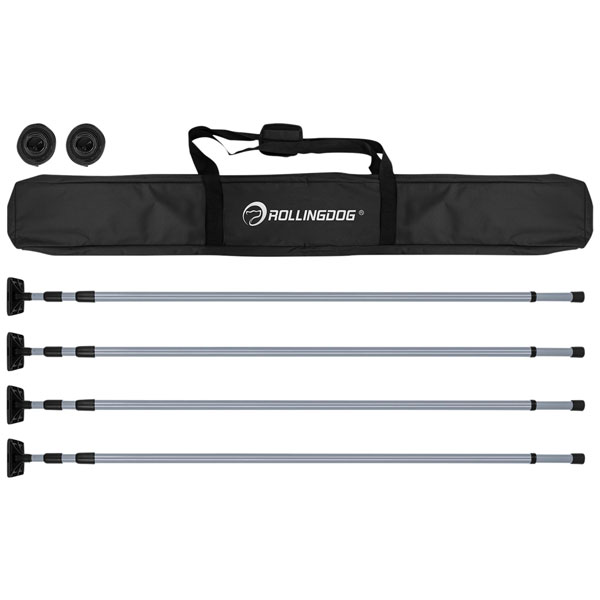 Rollingdog 09666 Dust Barrier Poles, 1.4-3.3m (7 Piece)