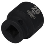 Draper 20168 Hi-TORQ® Impact Socket, 3/4 Sq. Dr., 20mm