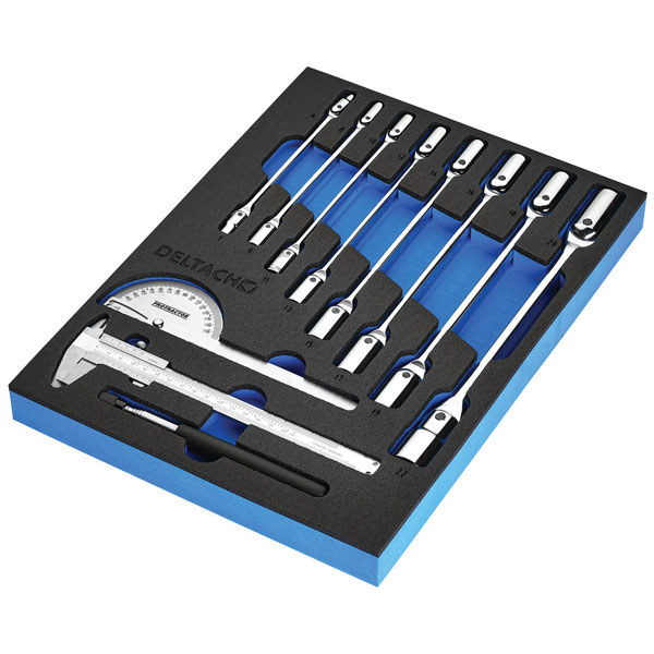 Bunker 29716 Knee Wrench, Measuring and Pick-up Set in EVA Foam In...
