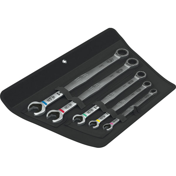 Wera 05020380001 6007 Joker 5 Set 1 Ring Ratchet Spanner set 5pc