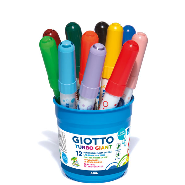 Giotto F425300 Gio Turbo Giant Felt Tip Pen Chisel Assorted 144pcs...