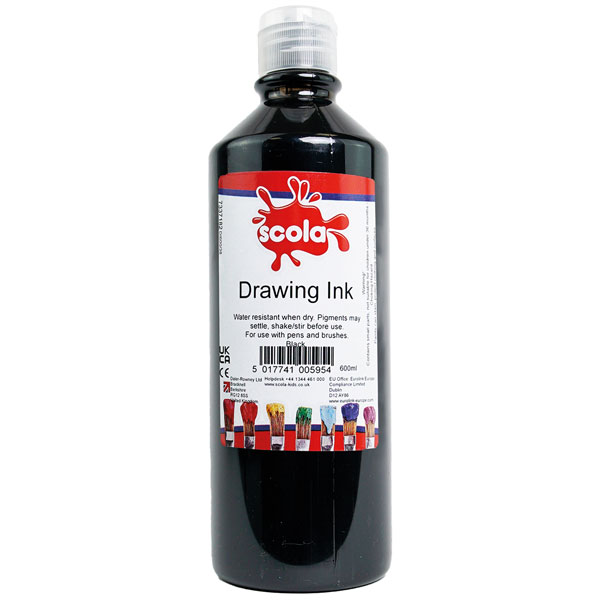 Scola DDI600/38 Drawing Ink 600ml Black
