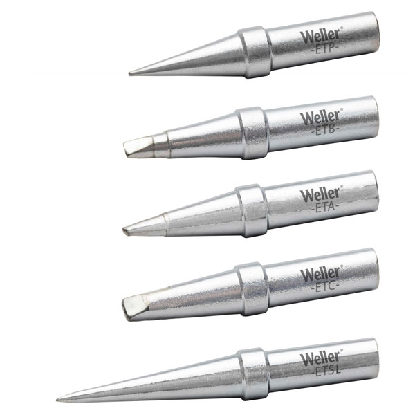 Weller T0054104699 Et Soldering Tip Set Eta, Etb, Etc, Etp, Etsl (...