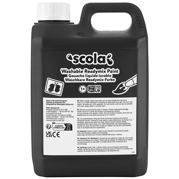 SCOLA DAMW5L/38 WASHABLE READYMIX 5LT BLACK