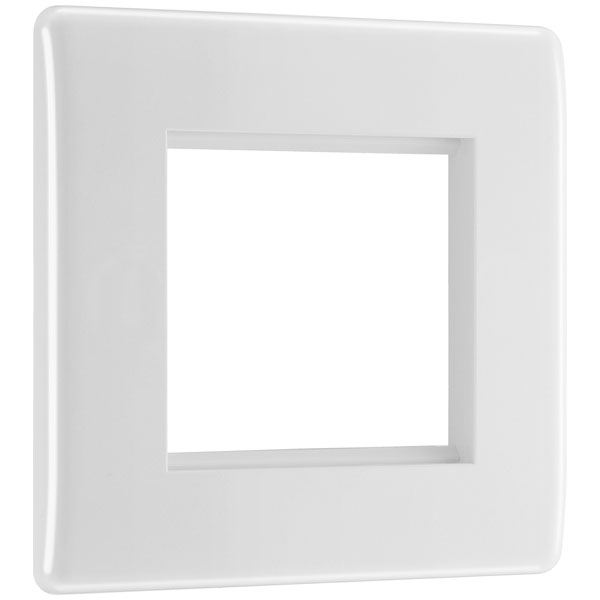 BG 8EMS1 White Nexus Moulded Single Square Front Plate