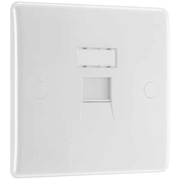 BG 8RJ45/1 White Nexus Moulded Single RJ45 Telephone Socket, IDC Type
