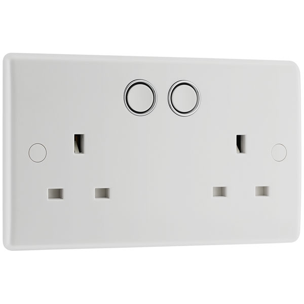 BG 822/HC White Nexus Double Switched 13A Power Socket - Smart Hom...