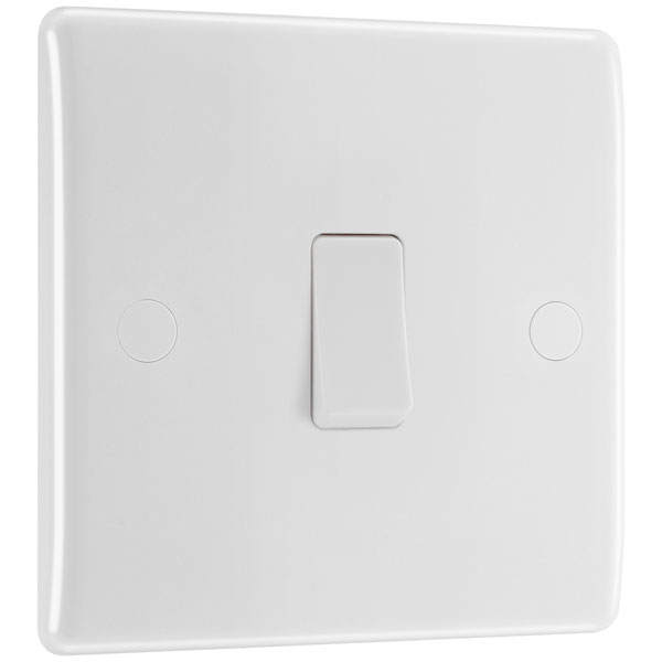BG 830 White Nexus Moulded Single Switch, 20A