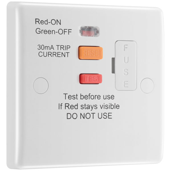 BG 855ARCD White Nexus 13A Fcu Unsw Skt + Fo + Type A Rcd