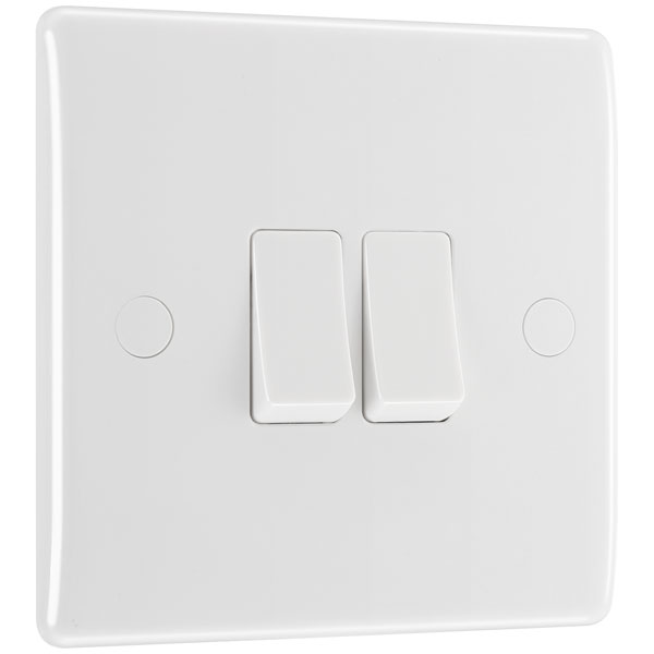 BG 815 White Nexus Moulded Triple Pole Fan Isolator Switch, 10A