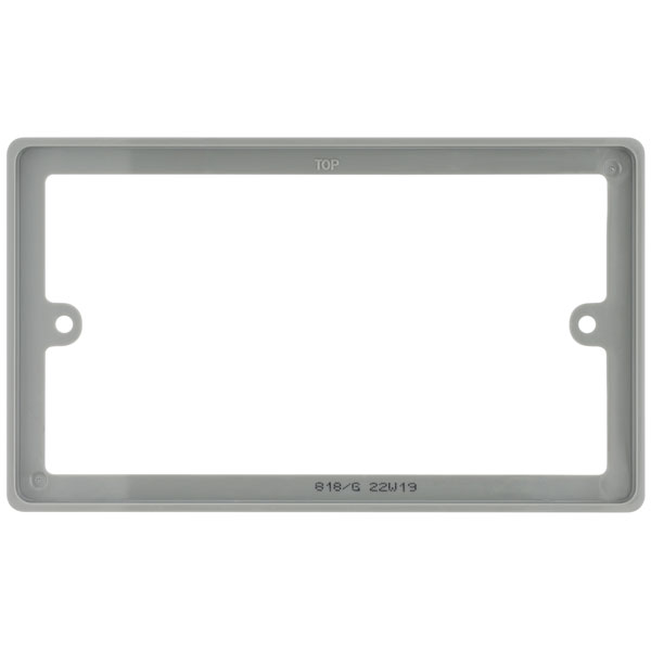 BG 818 White Nexus Moulded 2 Gang, 10mm Rectangular Spacer