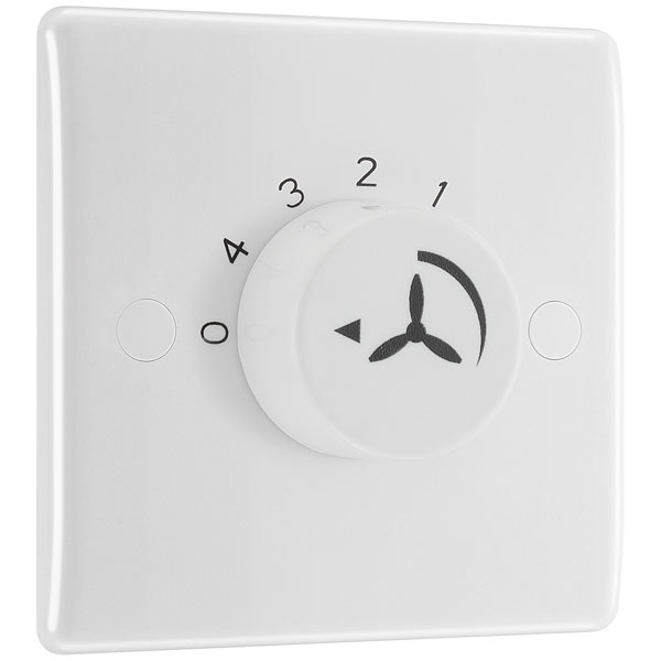 BG 887 White Nexus Moulded Single Fan Controller Switch 4 Speed 1 ...