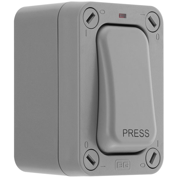 BG WP30 Wp30 Weatherproof 20AX 1 Gang Double Pole Switch
