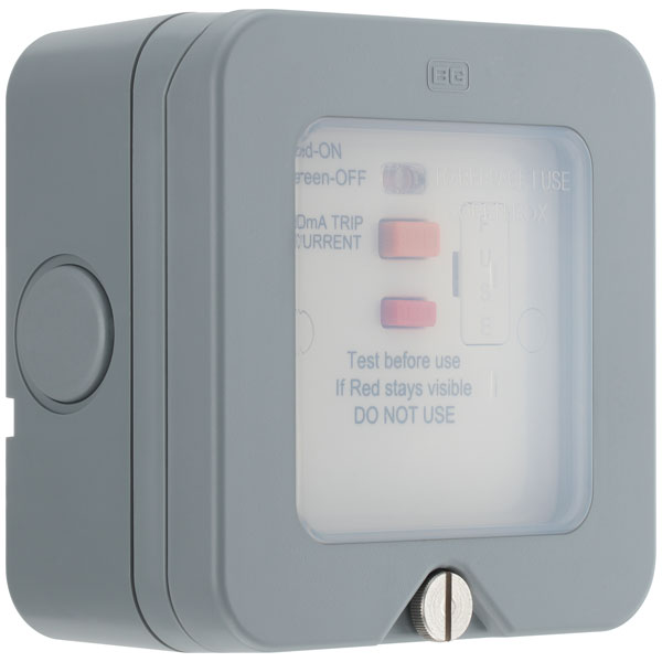 BG WP55RCD Weatherproof Outdoor Fused Connection Unit Integrated L...
