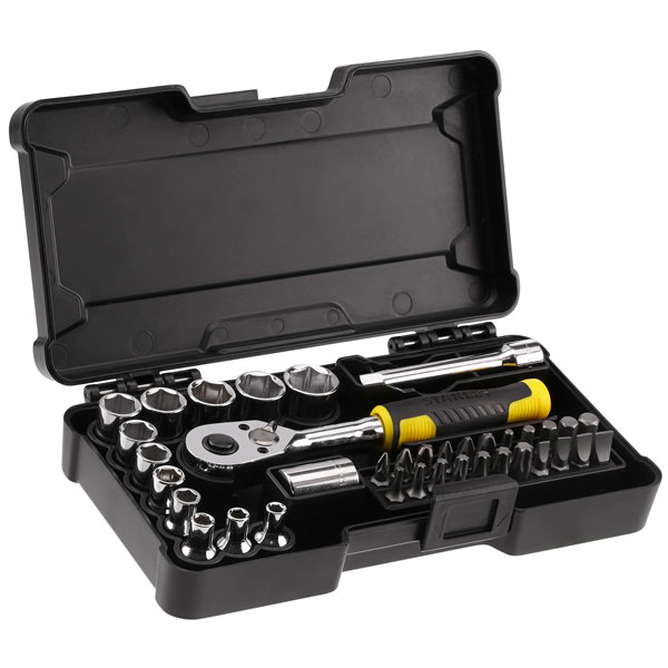 Stanley STMT82672-0 1/4in Compact Socket Set, 37 Piece