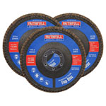 Aluminium Oxide Flap Disc 115 x 22mm 120 Grit (3 Pack)