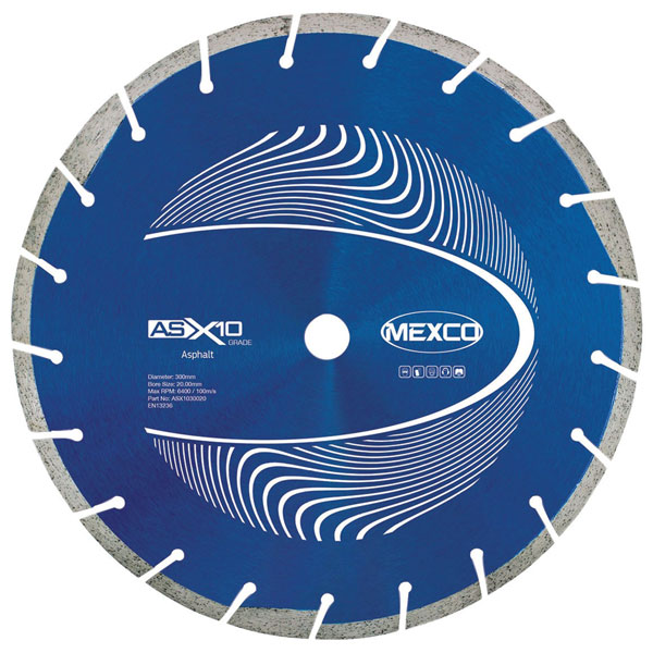 MEXCO ASX1035025 Asphalt  X10 Grade Diamond Blade 350 x 25.4mm