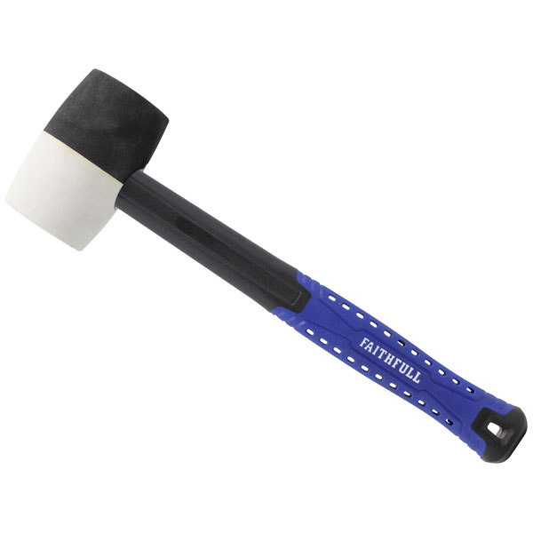 Faithfull FAIRMBWF32 Black & White Fibreglass Mallet 32oz