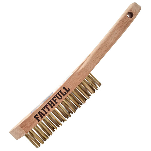 Faithfull FAI680B4F Brass Scratch Brush, Four Row