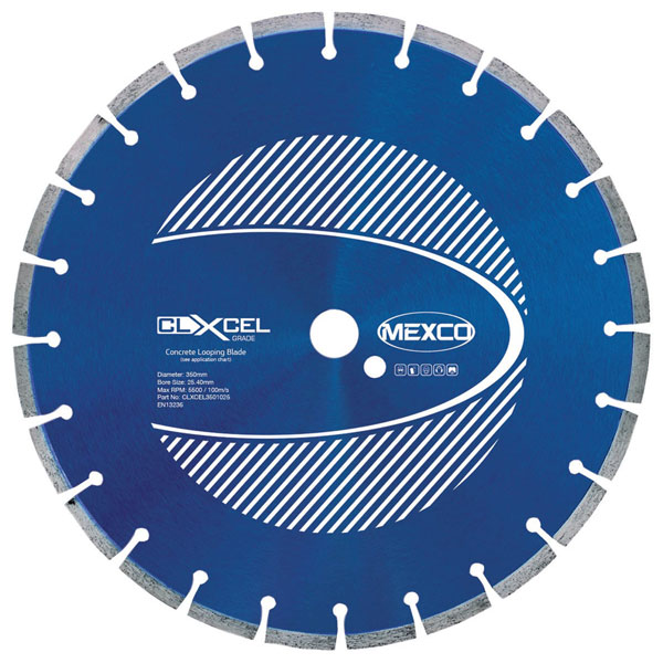 MEXCO CLXCEL350625 Concrete Looping Diamond Blade 350 x 25.4mm x 6...