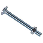 Cup Square Hex Bolt & Nut ZP M10 x 100mm Box 25