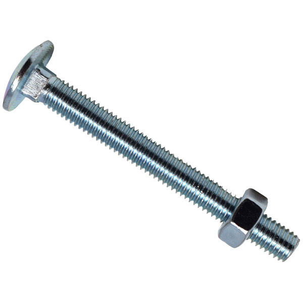 METALMATE MEMCSX08180 Cup Square Hex Bolt & Nut ZP M8 x 180mm Box 10